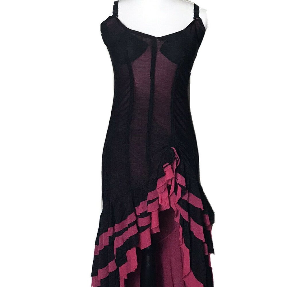 Ballroom Tango Dress Black & Pink